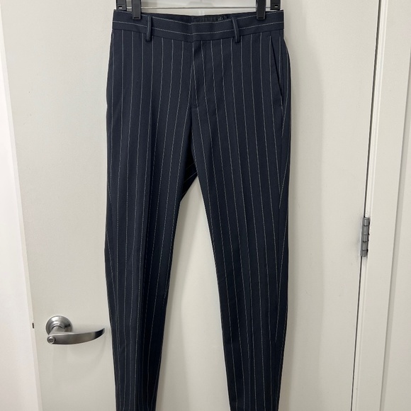 Navy Pin Stripe Skinny Suit - ASOS - Picture 3 of 5